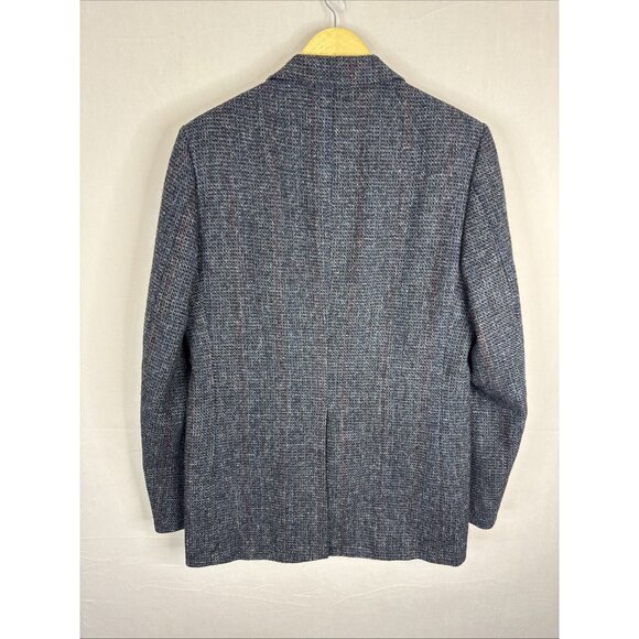 Vintage Harris Tweed The Bay Blazer 40L Tall Wool Sport Coat Scottish Gray - Picture 3 of 8